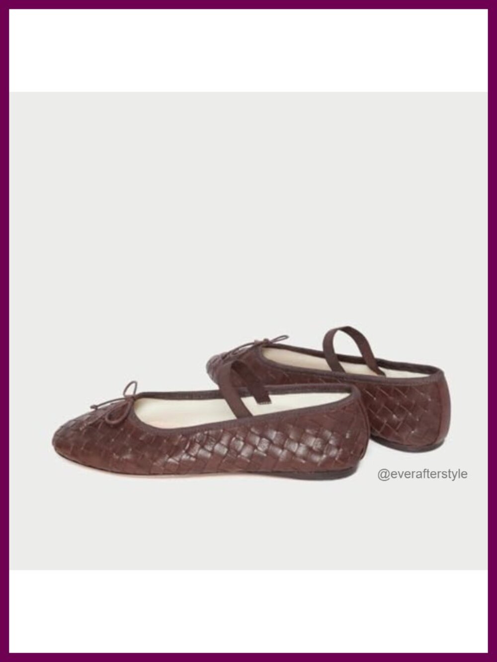 Woven Ballet Flats Mary Jane Ballerina Shoes - Picture 3 of 6